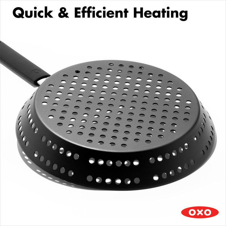 OXO Obsidian Pre-Seasoned Carbon Steel Outdoor 12 Open Fry Pan