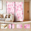 Cloison pliante 4 panneaux paravent à motif d'aquarelle rose royal délicat séparateur de cloison en toile-1823590522-1823590523