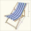 Chaise longue pliante à rayures Populus