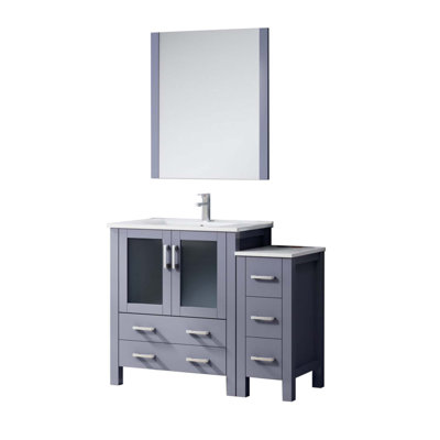 Meuble-lavabo polyvalent avec armoire latérale et accessoires multiples pour une fonctionnalité améliorée