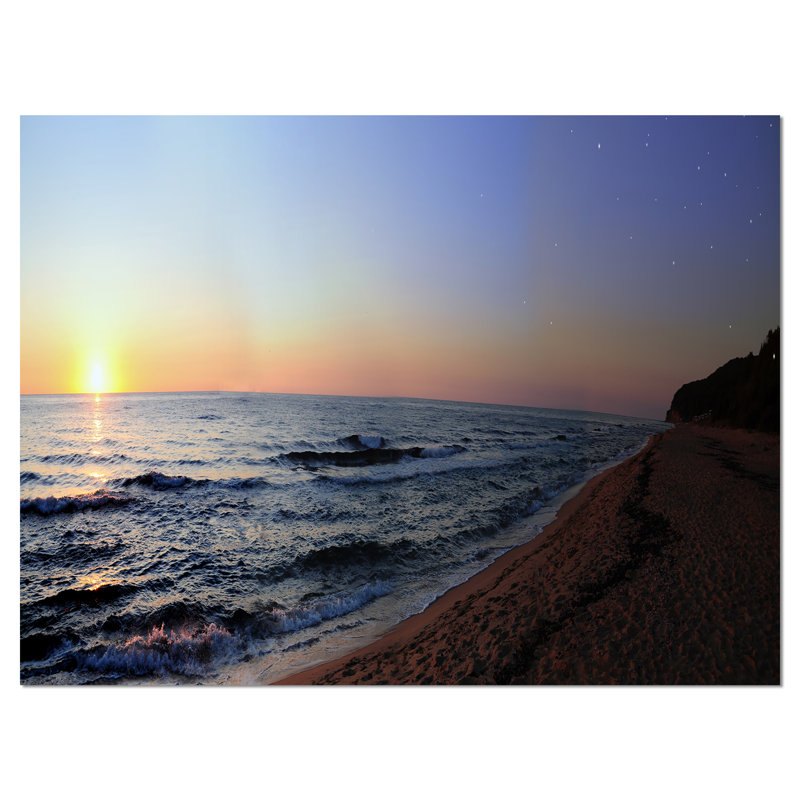 « coucher de soleil », reproduction de photo sur toile tendue, H 8 po x l 12 po x P 1 po
