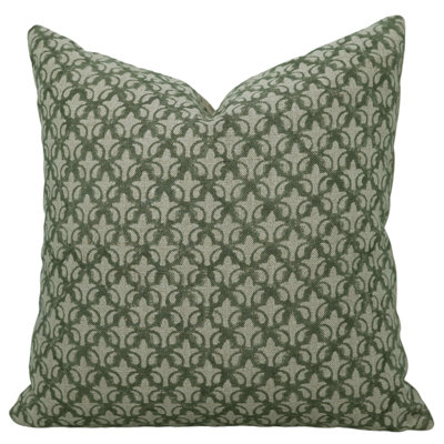 Block Print Throw Pillow Cover DTBLKTLSquare