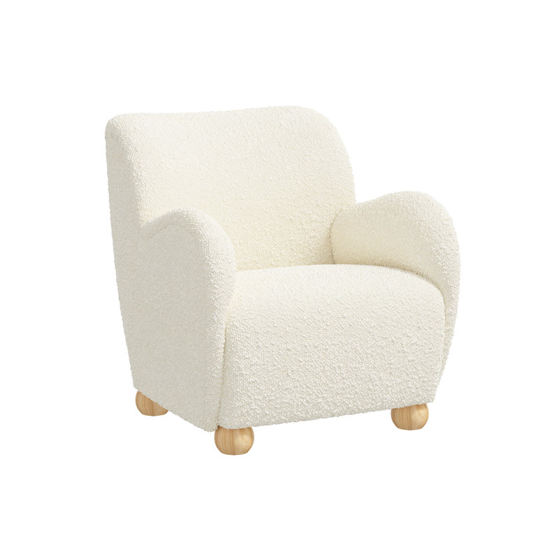 Fauteuil Portland Portland, Peluche ivoire Boucle