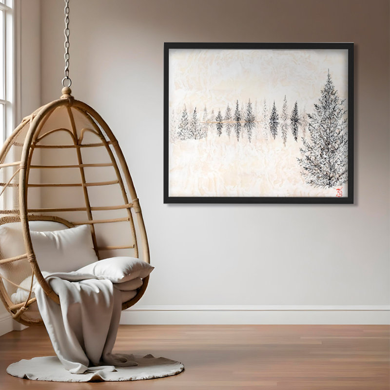 Monoscape V by Karen Biery - Print, H 12 po x l 16 po, Cadre flottant noir