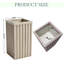20 po H 10 po Pots de fleurs carrés en aluminium W-964344846