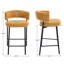 Tabouret de bar et de comptoir rembourré avec structure en métal-850152706-852999532