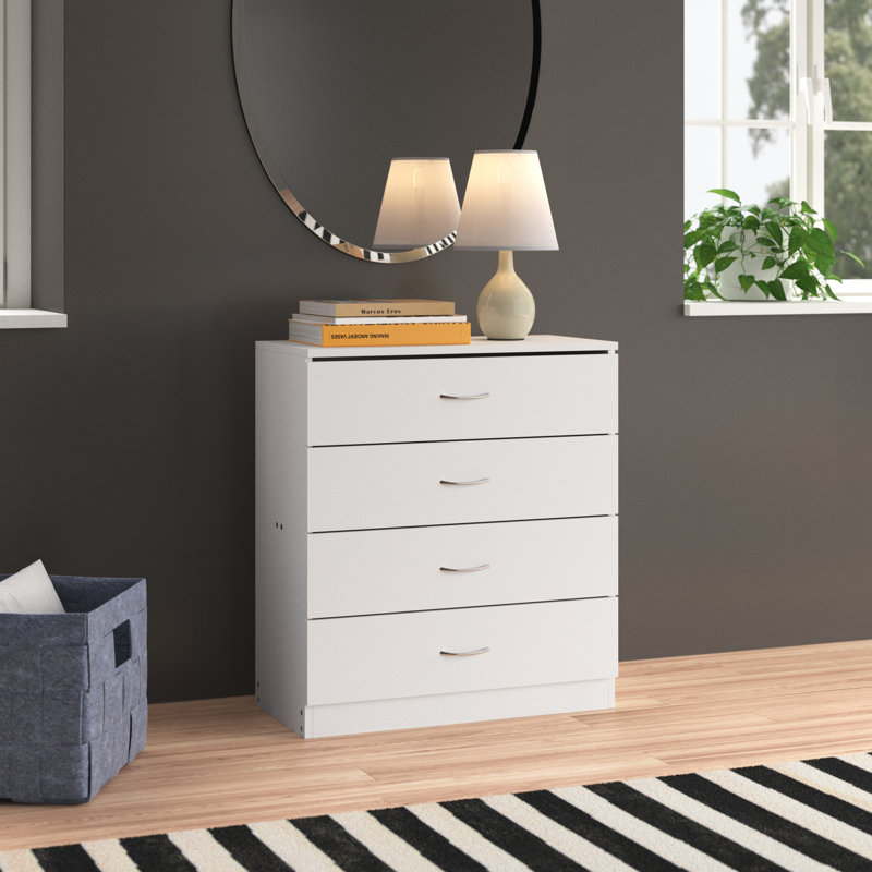 25.98'' W 4 - Drawer Dresser, White