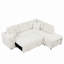 Canapé-lit modulaire 86,6 po avec canapé-lit amovible, deux ports USB et deux porte-gobelets pour le salon-122617126