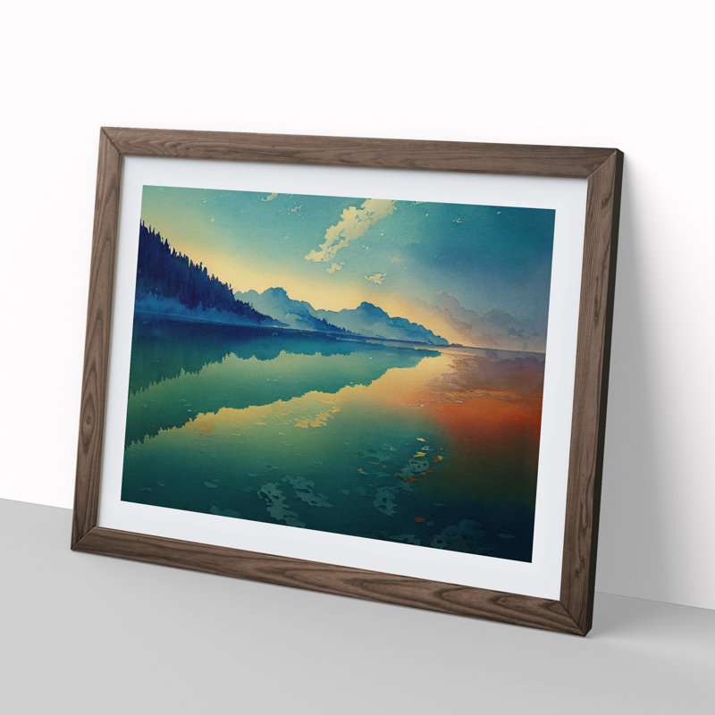 Glowing Lake - Single Picture Frame Print