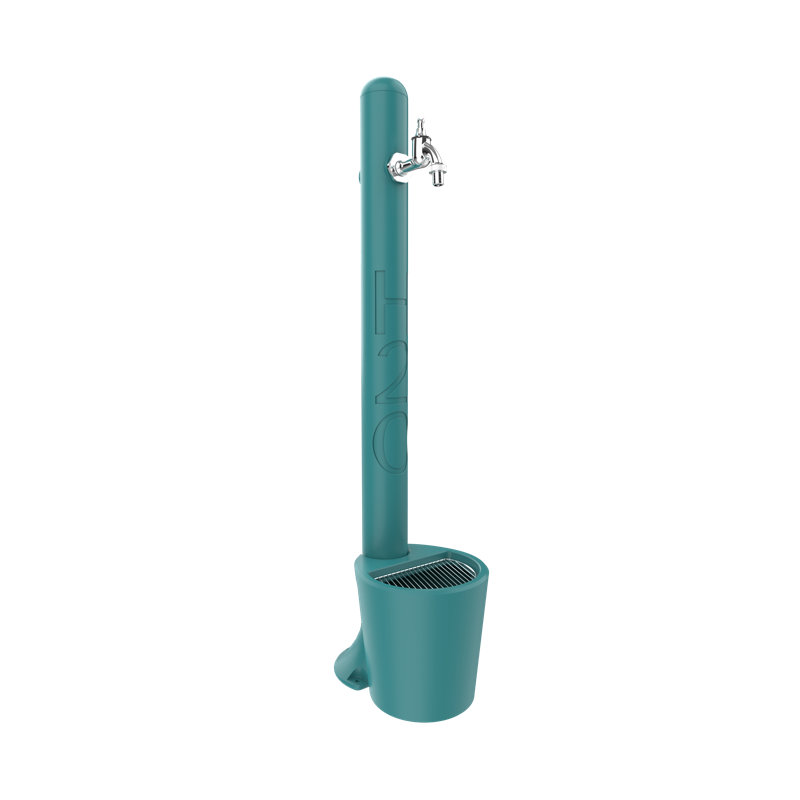 Acrylic Column Fountain, 100cm H x 28cm W x 37cm D, Turquoise