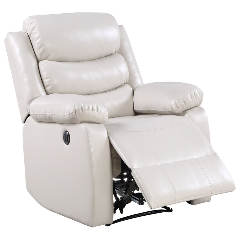 Power Recliner With Pillow, Beige
