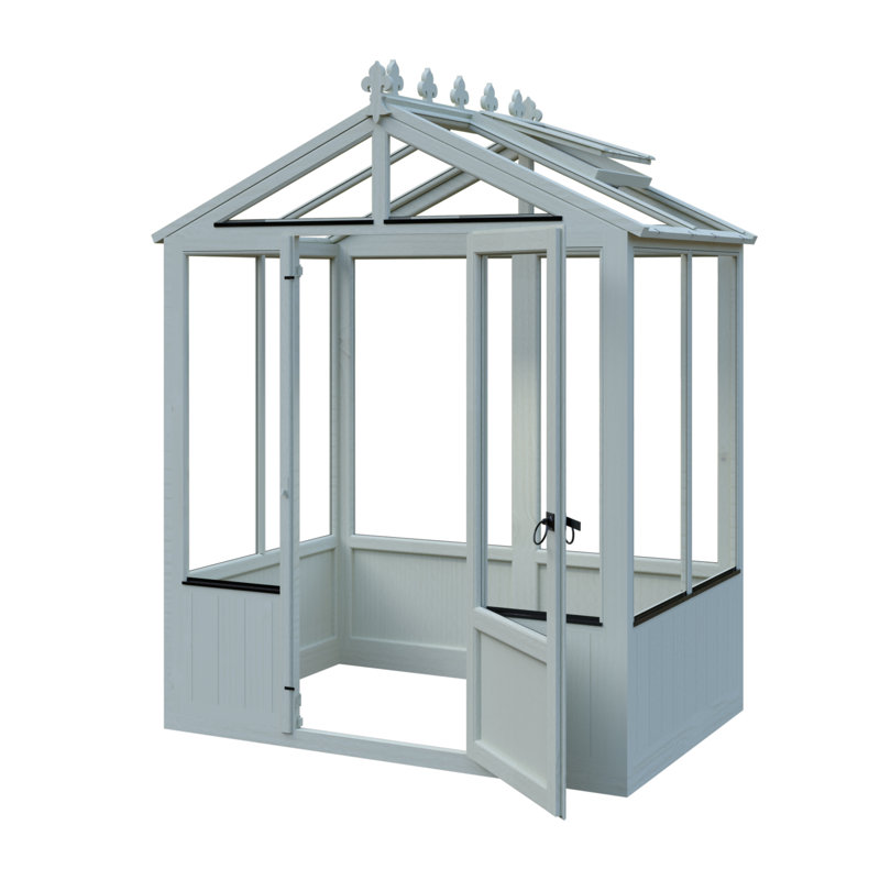 Holkham Wooden 4 ft x 6 ft Greenhouse, Green