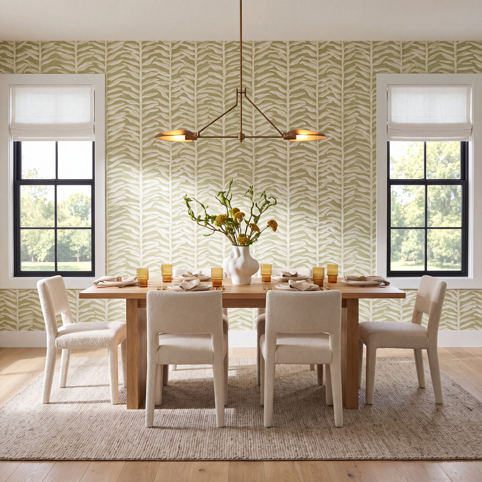 Dagem Self-Adhesive Wallpaper Roll, Matcha Vines