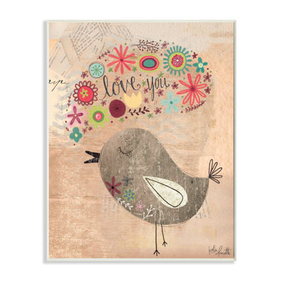 « love you little oiseau », reproduction d’impression