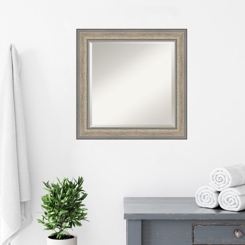 Miroir mural Carlianne, 25,25 po x 25,25 po, Carré