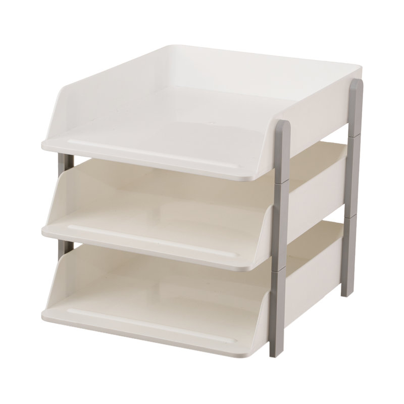Stackable 3-Tier Desktop Document Organizer