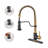Bolden CASAINC 1.8 GPM Spring Neck Pull Down Kitchen Faucet with Deck Plate-93965528