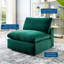 Chaise sans accoudoirs en velours rembourré Commix-1736480531