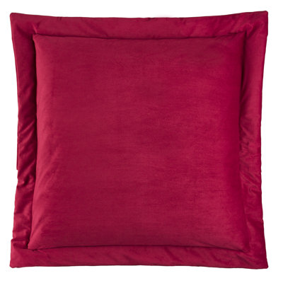 Nadine Traditional Polyester Red Velvet Euro Sham