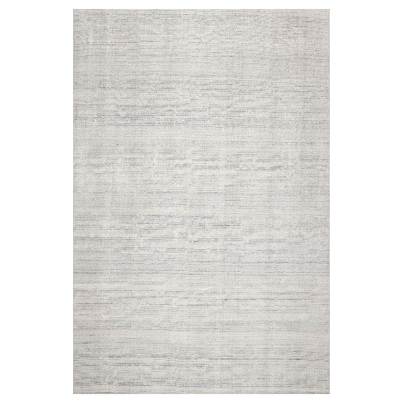 Tapis oriental blanc touffeté à la main multicolore texturé contemporain, Rectangle de 10 pi x 14 pi