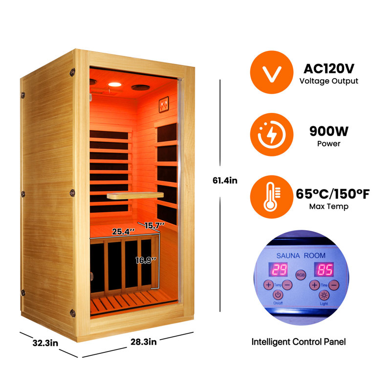 infrared sauna room single room