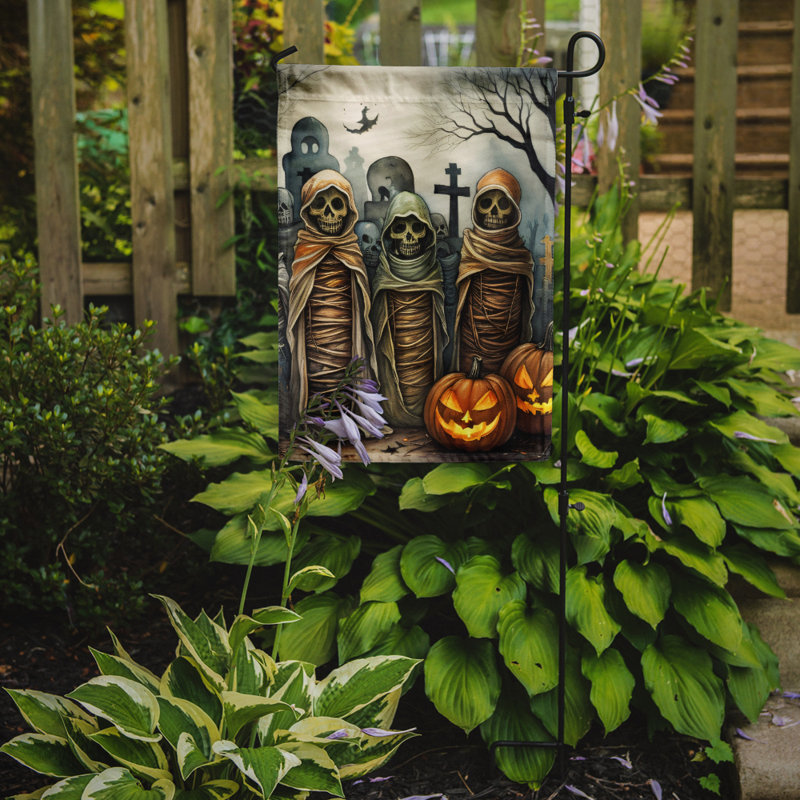 Double Sided 15.5'' H x 11.25'' W Polyester Halloween Garden Flag