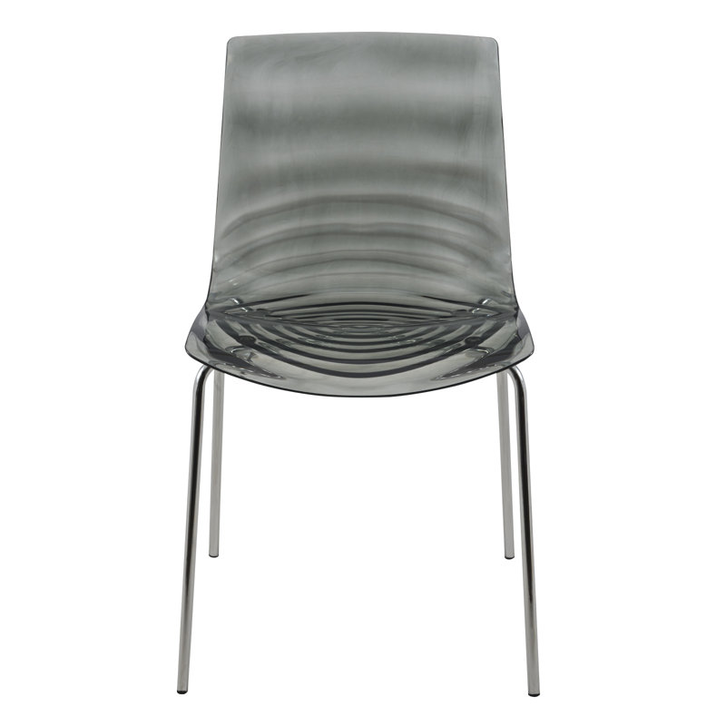 Chaise de salle à manger en acrylique transparent Clear Ghost, Transparent Black, Simple