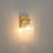 Brass Wall Light with Ribbed Glass Shade