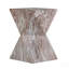 Tables de bout d'extérieur en ciment pour patio, table d'appoint de jardin en faux terrazzo, petite table d'appoint ronde moderne pour l'extérieur, tabouret de jardin en souche d'arbre pour l'intérieur et l'extérieur