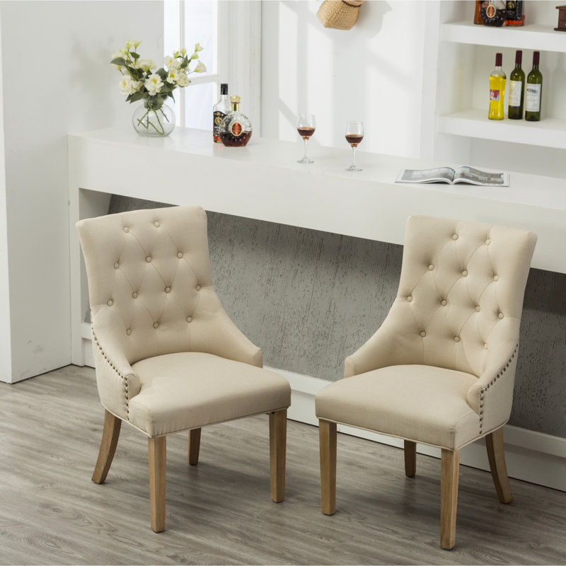 De 2 chaises pour petit déjeuner à oreilles en bois massif brun clair - Morning Delight Bright Choice