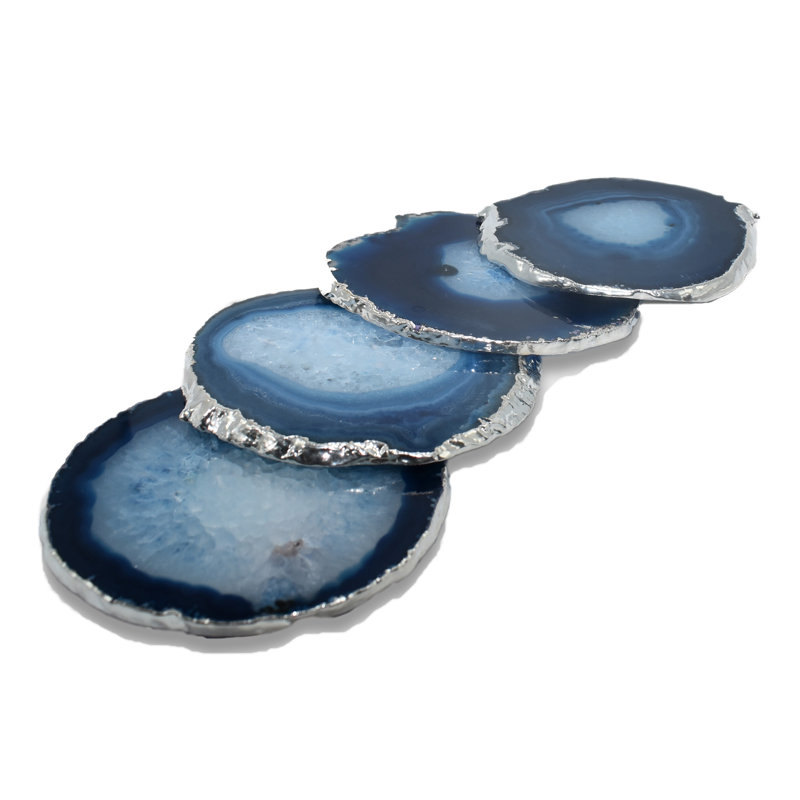 Sous-verre en agate, Bleu