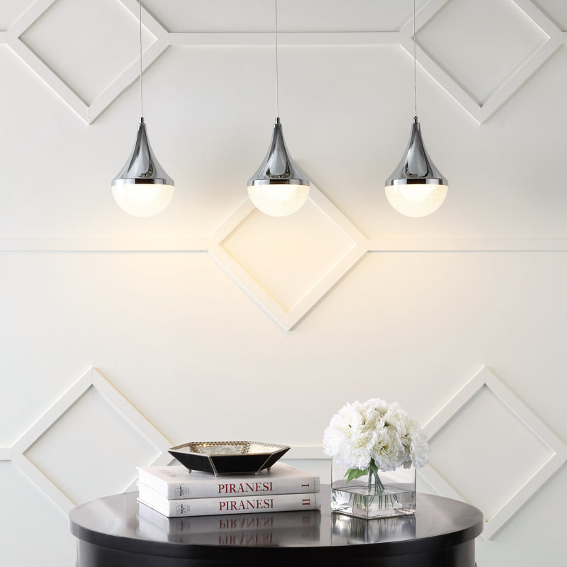 Yuika 1 - Light Chrome/White LED Pendant