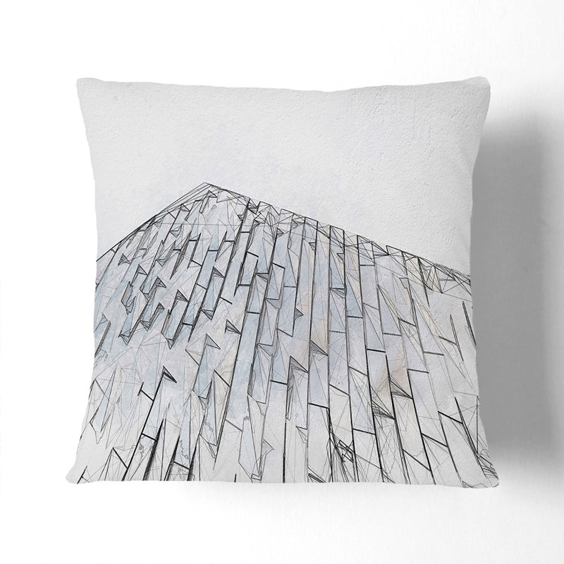Square Throw Cushion, 55cm H x 55cm W x 20cm D, Black