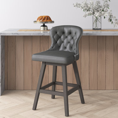 Ellisville Swivel Upholstered Counter Stool