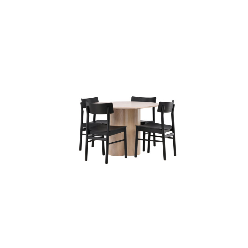 Ensley 4 - Person Dining Set, White