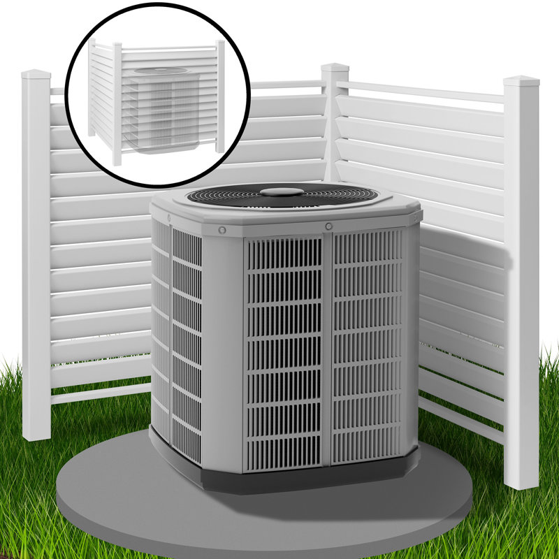 Casafield 48" x 48" White Vinyl Louvered Privacy Screen