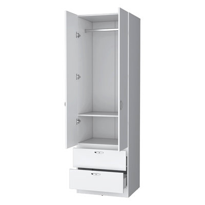 Garde-robe 2 tiroirs 2 portes