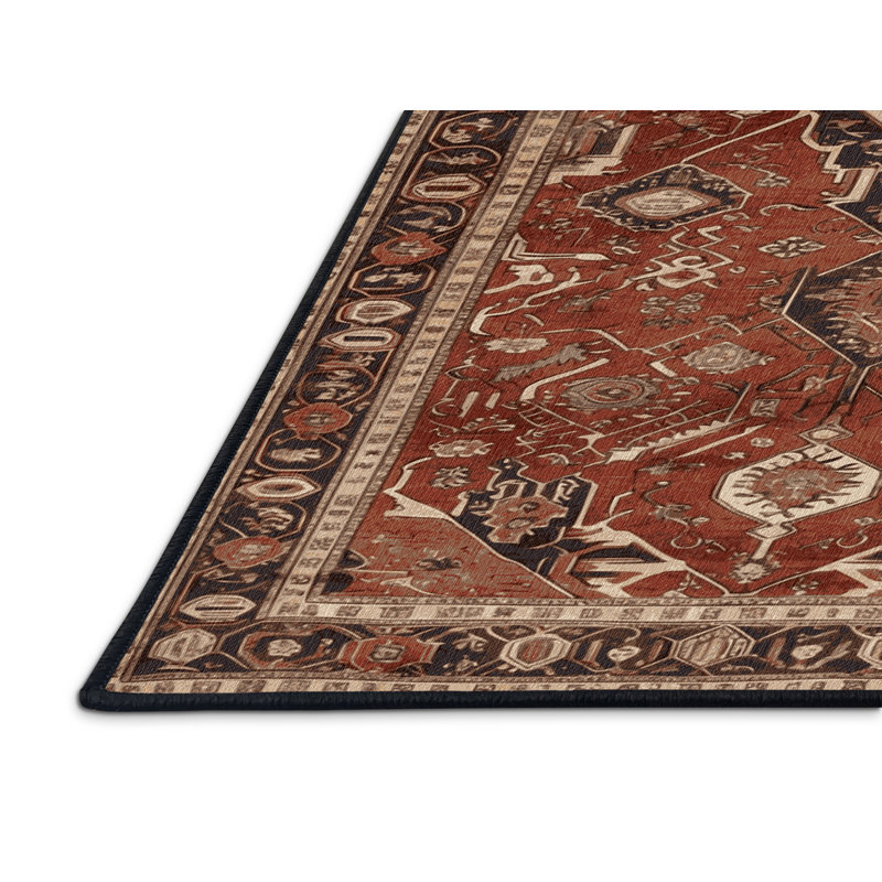 Tapis brun lavable à la machine, Carré 4 pi