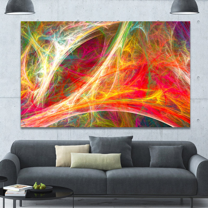 " Mystic Red Fractal Wallpaper ", 12" H x 20" W x 1" D