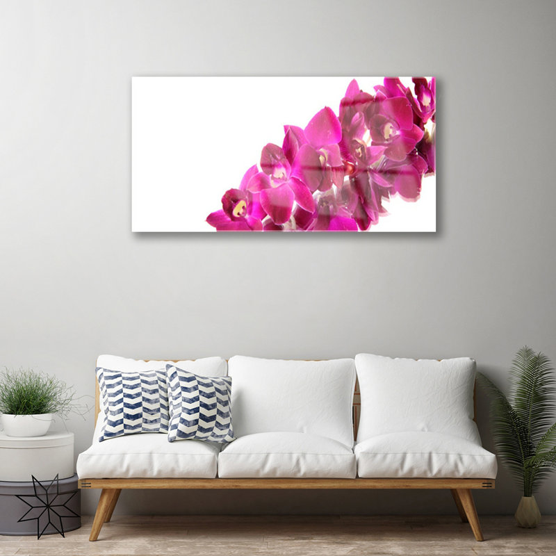 Floral Flowers - Unframed Photograph on Glass
