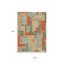 Tapis géométrique lavable intérieur / extérieur 5 pi x 8 pi orange