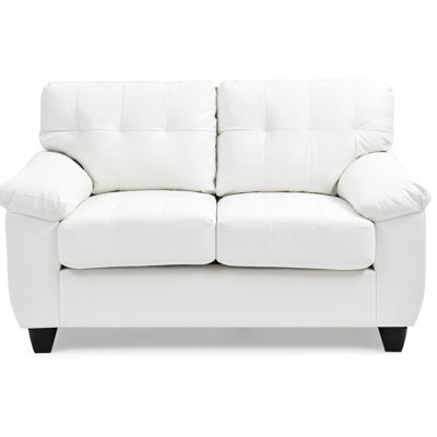 Elegant 2 blanc: H 35 po x l 57 po x P 33 po, rembourrage des accoudoirs, processus d'assemblage simple Mobilier contemporain: installation relaxante sans effort