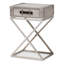 48cm W Metal Bedside Table