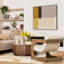 Bridges Polyester and Ash Wood Occasional Chair, Cream-456512179