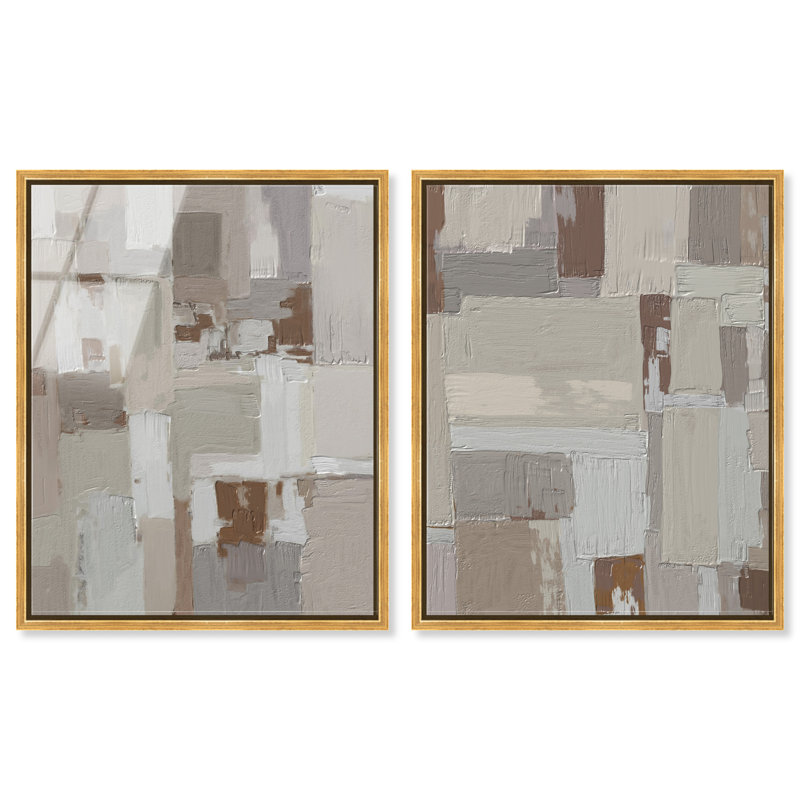 In Place Set Set by Oliver Gal, 37"H x 46"W, Gold Floater Frame
