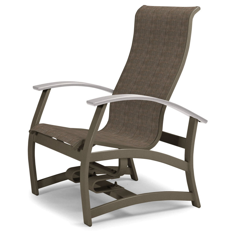Askar Powder Coated Aluminum Outdoor Lounge Chair, White 6D Sunbrella®, White P50, Textured Beachwood