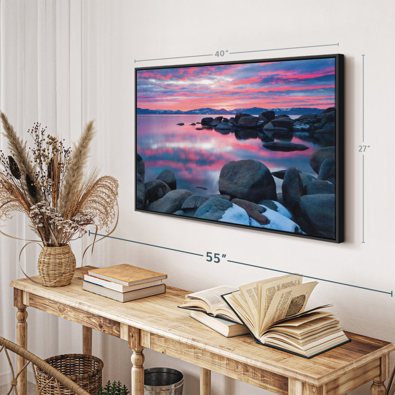 Lake Tahoe Nightfall Canvas Print, 27" H x 40" W