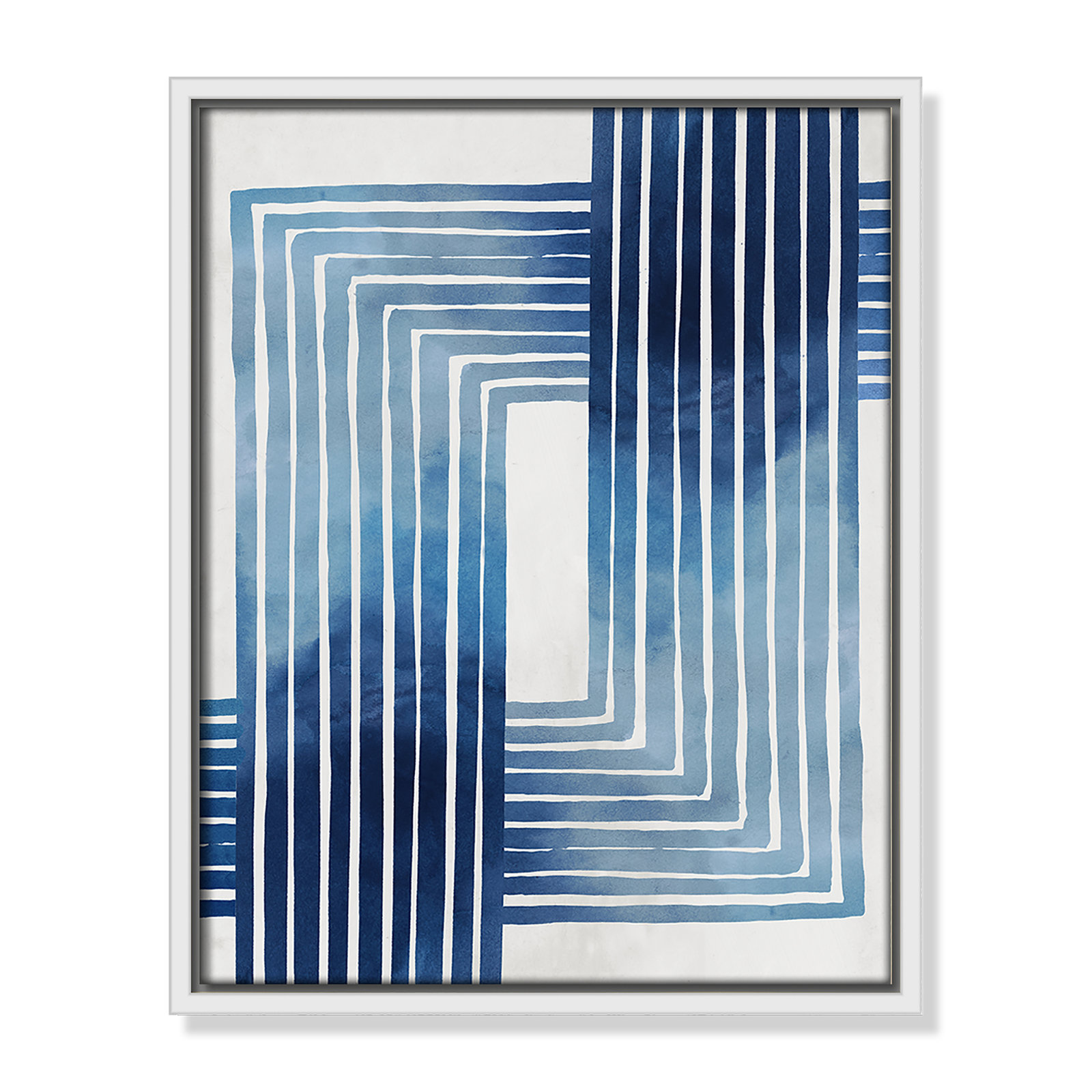 In Unison by Eva Watts - Painting Print, White Framed Canvas, 15.5" H x 12.5" W x 2" D