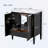 Bathroom vanity with ceramic basin, built-in hidden drawer