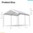 ADVANCE OUTDOOR 10x15 ft Carports Heavy Duty Car Canopy Garage Party Tent Boat Shelter, Adjustable Height from 9.5 ft to 11 ft, White-123143504
